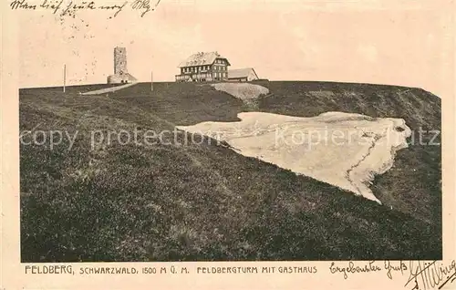 Feldberg Schwarzwald Feldbergturm mit Gasthaus Kat. Feldberg (Schwarzwald)