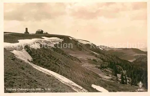 Feldberg Schwarzwald Panorama mit Blick zum Feldbergturm Berggasthof Kat. Feldberg (Schwarzwald)