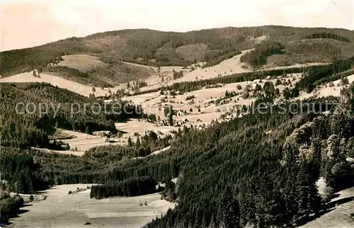 Falkau Panorama Blick von der Strasse nach Lenzkirch Kat. Feldberg (Schwarzwald)