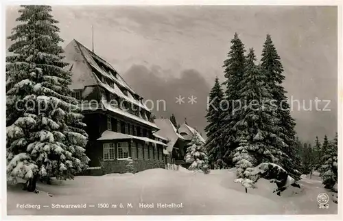 Feldberg Schwarzwald Hotel Hebelhof im Winter Kat. Feldberg (Schwarzwald)