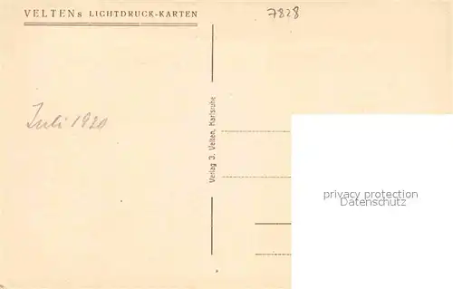 Hoellsteig Gasthaus zum Sternen Hoellental Schwarzwald Veltens Lichtdruck Karten Kat. Hinterzarten