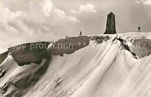 Feldberg Schwarzwald Seebuckwaechter Steilhang nachdem Feldsee Bismarckdenkmal Wintersportplatz Kat. Feldberg (Schwarzwald)