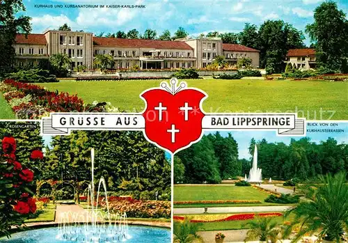 Bad Lippspringe Kurhaus Kursanatorium Kaiser Karls Park Kat. Bad Lippspringe