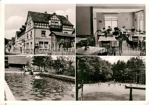 Asbach Odenwald Pension August Schuetz Schwimmbad Fussballplatz Kat. Obrigheim