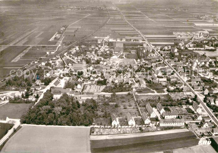 Meitingen Fliegeraufnahme Nr. wx45548 oldthing Ansichtskarten Bayern