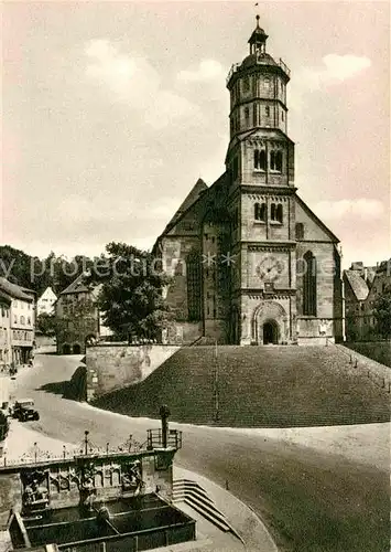 Schwaebisch Hall Michaeliskirche Brunnen Kat. Schwaebisch Hall