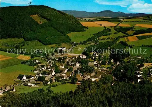 Oberkirchen Sauerland Fliegeraufnahme Gasthof Schuette Kat. Schmallenberg