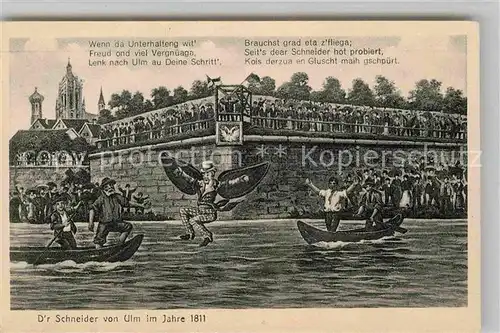 Ulm Donau Der Schneider von Ulm im Jahre 1811 Kat. Ulm