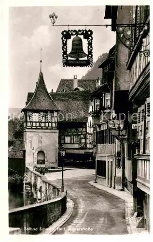 Schwaebisch Hall Mauerstrasse Fachwerk Altstadt Solbad Kat. Schwaebisch Hall