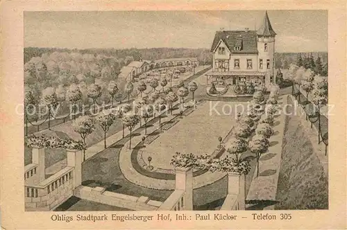 Ohligs Stadtpark Engelsberger Hof Paul Kaecker Kat. Solingen