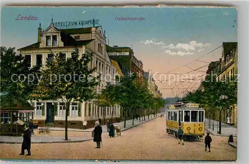 Landau Pfalz Ostbahnstrasse Strassenbahn Kat. Landau in der Pfalz