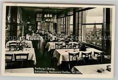 Freiburg Breisgau Schlossberg Restaurant Dattler Muenster Kat. Freiburg im Breisgau