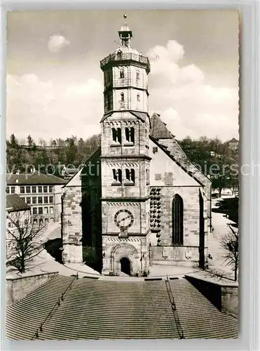 Schwaebisch Hall Sankt Michael Kirche mit Freitreppe Kat. Schwaebisch Hall