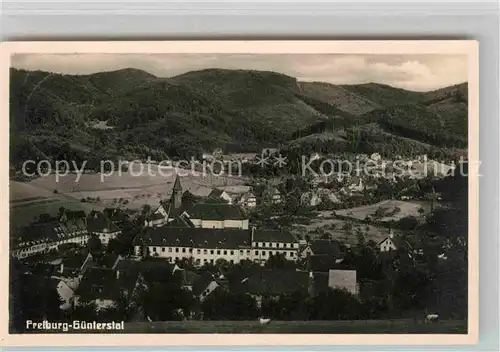 Guenterstal Freiburg Teilansicht mit Kloster Blick zum Schwarzwald Kat. Freiburg im Breisgau