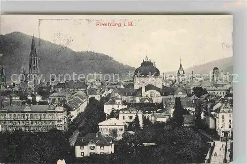 Freiburg Breisgau Stadtbild mit Muenster und Kirchen Kat. Freiburg im Breisgau