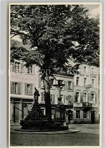 Freiburg Breisgau Hotel Gasthaus Linde Brunnen Unterlinden Kat. Freiburg im Breisgau