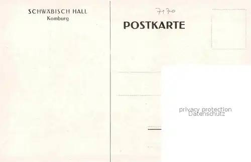 Schwaebisch Hall Schloss Komburg Kuenstlerkarte Kat. Schwaebisch Hall