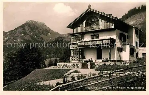 Niederaudorf Cafe Pension Hummelei Bruennstein Kat. Oberaudorf