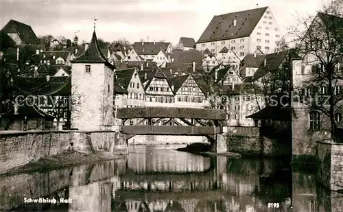 Schwaebisch Hall Partie am Kocher Sulfersteg Turm Altstadt Kat. Schwaebisch Hall