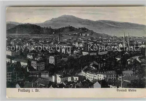 Freiburg Breisgau Vorstadt Wiehre Kat. Freiburg im Breisgau