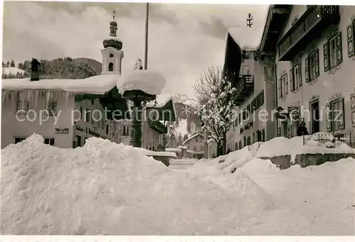 Oberaudorf Marienplatz Winter Kat. Oberaudorf