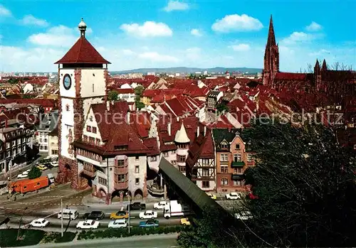 Freiburg Breisgau Schwabentor und Muenster Kat. Freiburg im Breisgau