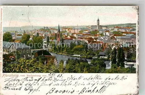 Pforzheim Blick zur Stadt  Kat. Pforzheim