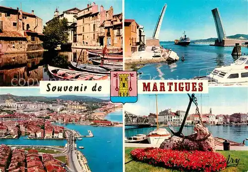 Martigues Coin des Peintes Pont Nouveau Vue generale Canal de Ferriere Kat. Martigues