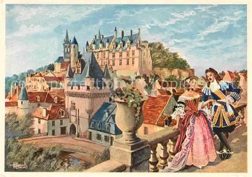 Loches Indre et Loire Chateau de La loire Kat. Loches