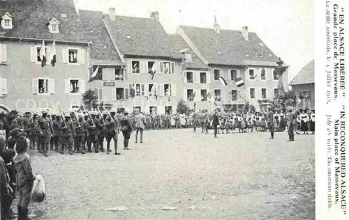 Massevaux Alsace Elsass Grande Place Soldaten