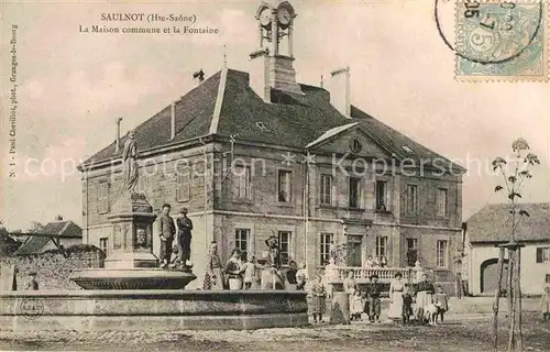 Saulnot Maison Commune et la Fontaine Kat. Saulnot