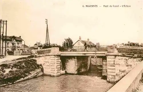 Migennes Pont du Canal L`Ecluse Kat. Migennes