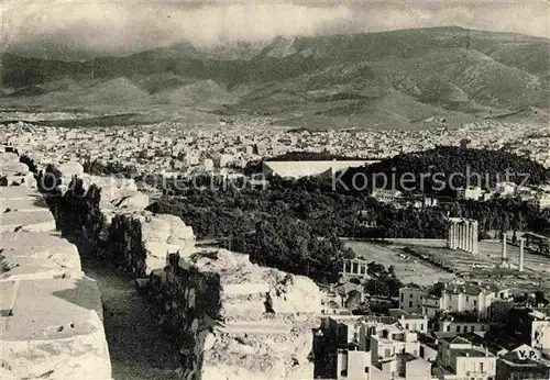 Athenes Athen The Temple of Zeus seen from the Acropolis Kat. Griechenland