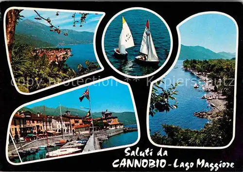 Cannobio Lago Maggiore Segelboot Hafen  Kat. Italien