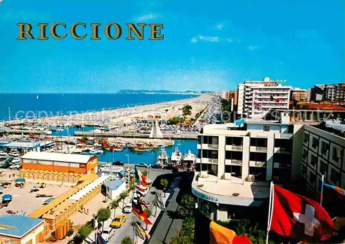 Riccione Panorama della spiaggia