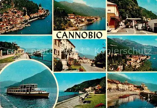 Cannobio Lago Maggiore Orts und Teilansichten Fahrgastschiff Kat. Italien