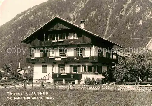 Mayrhofen Zillertal Gaestehaus Klausner Kat. Mayrhofen