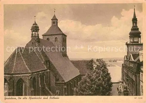 Graudenz Westpreussen Alte Pfarrkirche und Rathaus Kat. Grudziadz