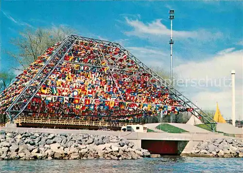 Exposition Nationale Lausanne 1964 Pyramide des Drapeaux Kat. Lausanne