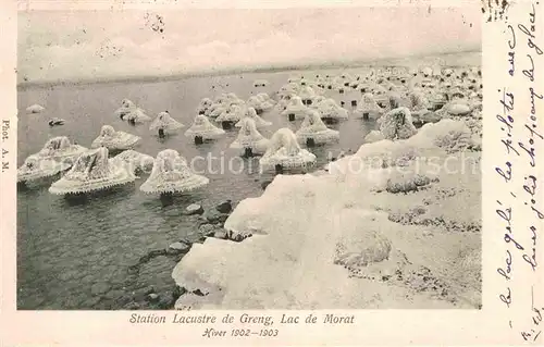 Greng Lac de Morat Hiver 1902 1903 Kat. Greng