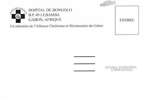 Gabon Hopital de Bongolo Kat. Kongo