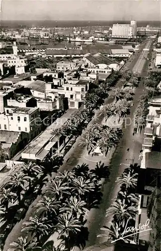 Casablanca Fliegeraufnahme Avenue du 4 Zouaves Kat. Casablanca
