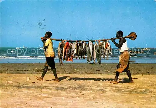 Fischerei Fishermen Pecheurs Afrika  Kat. Handwerk