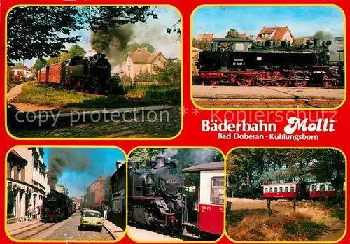 Lokomotive Baederbahn Molli Bad Doberan Kuehlungsborn  Kat. Eisenbahn