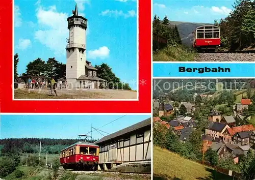 Bergbahn Oberweissbach Froebelturm Cursdorf Mellenbach Glasbach  Kat. Bergbahn
