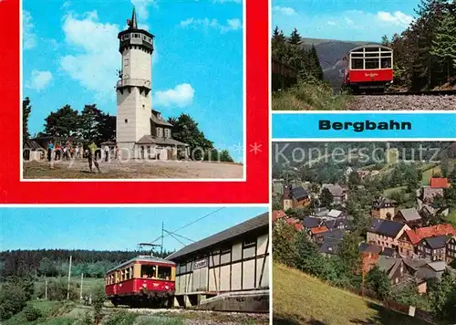 Bergbahn Oberweissbach Froebelturm Cursdorf Mellenbach Glasbach  Kat. Bergbahn