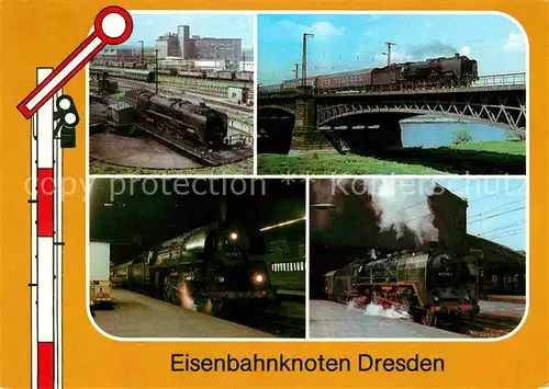 Lokomotive Eisenbahnknoten Dresden Bahnbetriebswerk Elbbruecke  Kat. Eisenbahn