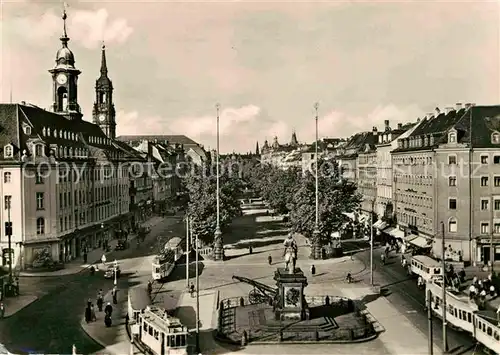 Strassenbahn Dresden Neustaedter Rathaus  Kat. Strassenbahn