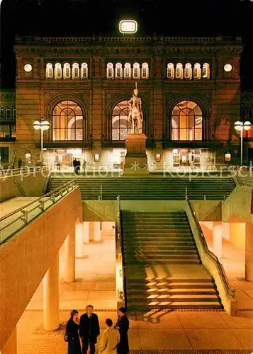 Bahnhof Hannover Hauptbahnhof bei Nacht Kat. Eisenbahn