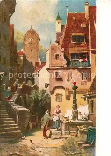 Spitzweg Carl Der ewige Hochzeiter  Kat. Kuenstlerkarte